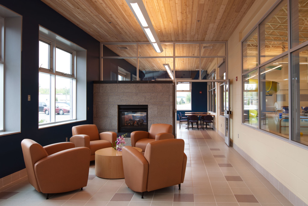 Greater Nashua YMCA Lounge with Fireplace